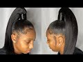 How to do a high sleek extended ponytail with baby hair