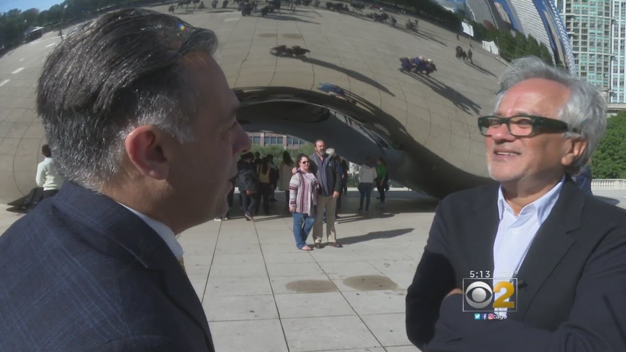 'Bean' Father Visits His Famous Chicago Sculpture YouTube