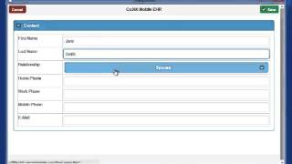 Creating a New Client in Core Cx360 Mobile EHR screenshot 1