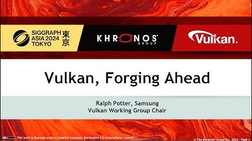 Vulkan Birds of a Feather at SIGGRAPH 2024