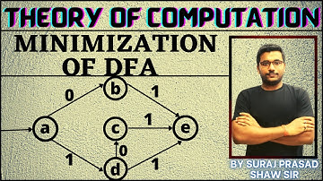83 Theory of Computation | Minimization of DFA  by State Partition Table Example 4 | Minimal DFA