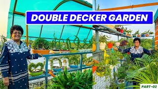 Double Decker Garden  गार्डन में गजह कम पड़ी तो किया अनोखा आविष्कार  दिल गार्डन गार्डन हो जाएगा