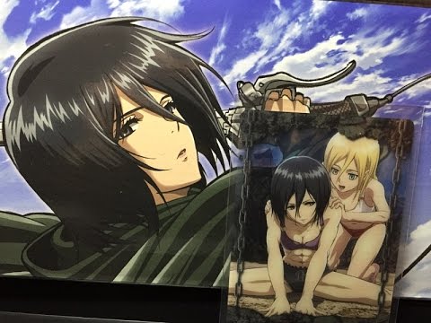 美女カードたちのために購入 進撃の巨人ジーククローネカードボックス ミカサ 開封レビュー Attack On Titan Card Box Youtube