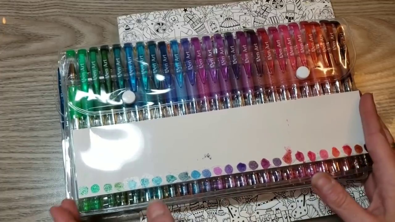 Aen Art Gel Pen 120 set reveal unboxing and review 