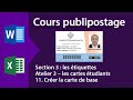 Formation publipostage – les cartes étudiants: #11. Créer la carte de base