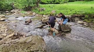 Man Slips And Falls In River While Attempting To Jump From One Rock To Other -  1501092