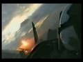 FA-18 smokin carrier break, HUD and over the shoulder video