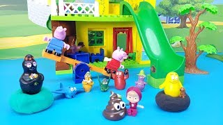 I Barbapapa Si Nascondono Dentro Il Pongo - Magic Clay , Sorprese E Giocattoli Con Peppa E Masha