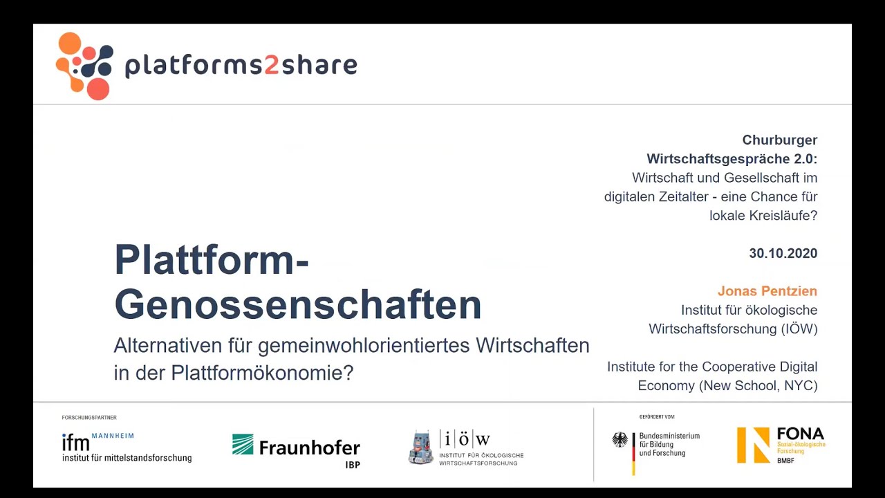Plattform-Genossenschaften - Alternativen für gemeinwohlorientiertes Wirtschaften - Jonas Pentzien