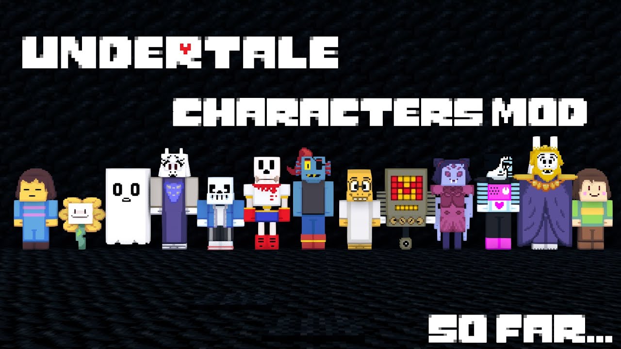 Undertale characters in minecraft style