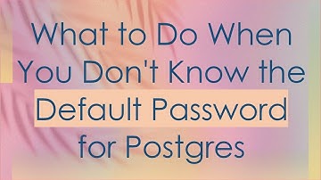 What to Do When You Don