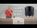 Sterne fotografieren mit dem Samyang 2,0/12AF für Sony E