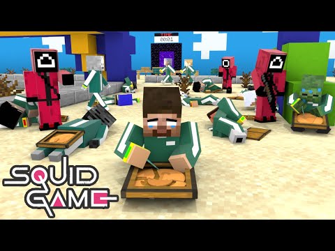 Monster School : SQUID GAME HONEYCOMB CANDY CHALLENGE - Sad Story - Minecraft Animation