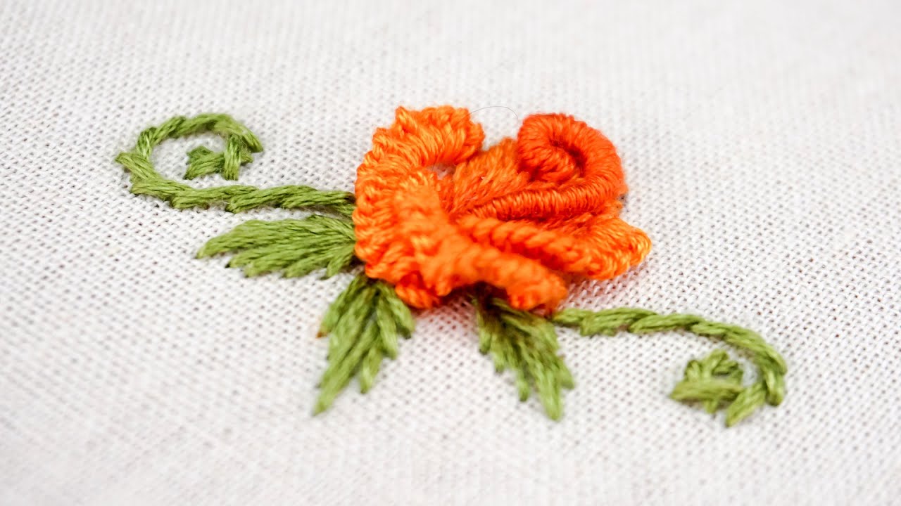 THE RELAXING, delightful art of EMBROIDERY Stitching Flower Design by