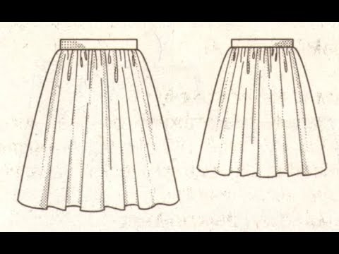 Как сшить юбку на резинке в складку
