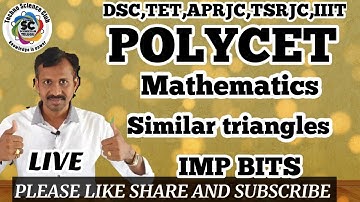 POLYCET MATHEMATICS PRACTICE TEST  | SIMILAR TRIANGLES - 3