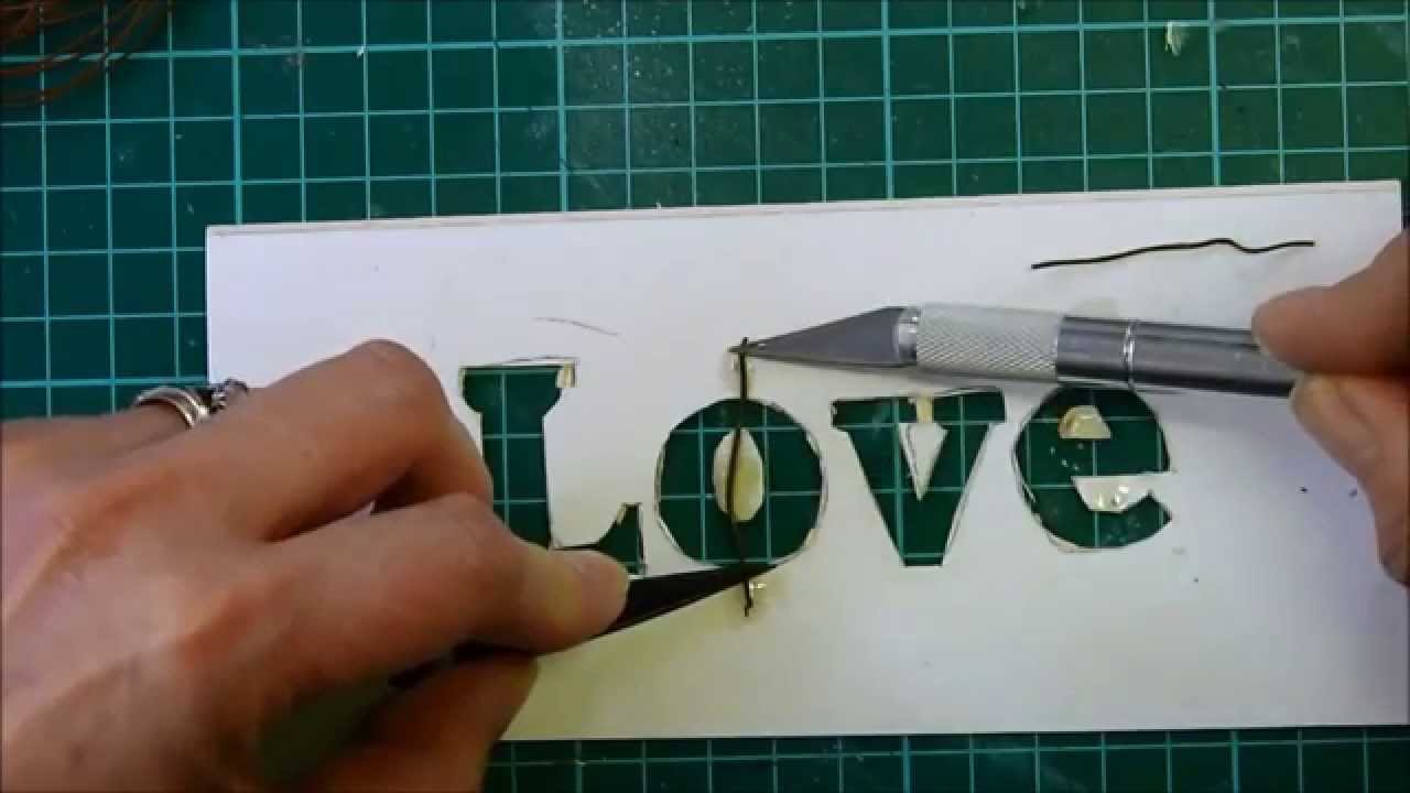 Easy stencil cutting by hand - YouTube