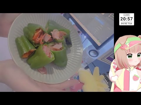 【料理】本気のピーマングラタン【雑談】#甘乃あもこ