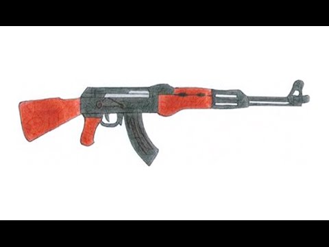 Video: Wie Zeichnet Man Ein Kalaschnikow-Maschinengewehr?