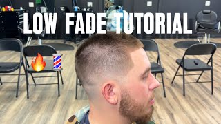 Low fade | female barber edition | straight hair