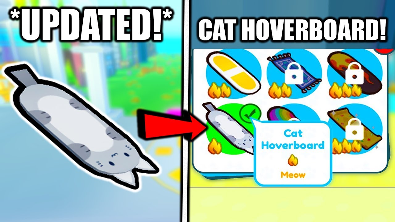 Pet Simulator X cat (hoverboard cat and nutcracker cat)