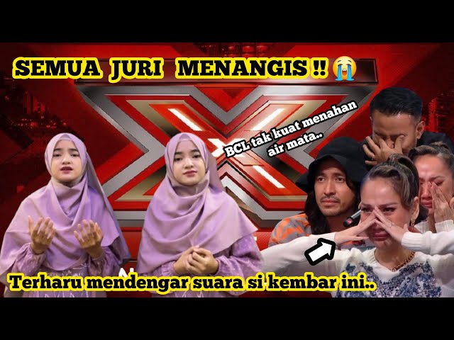 BCL Menangis 😭 SATU STUDIO BANJIR AIR MATA !! Mendengar suara si kembar - PARODI X Factor Indonesia class=