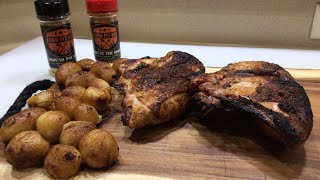 Masterbuilt Gravity Series Charcoal Grill, Chicken Breasts, Seasoned Whole Potatoes / Burn Pit BBQ!