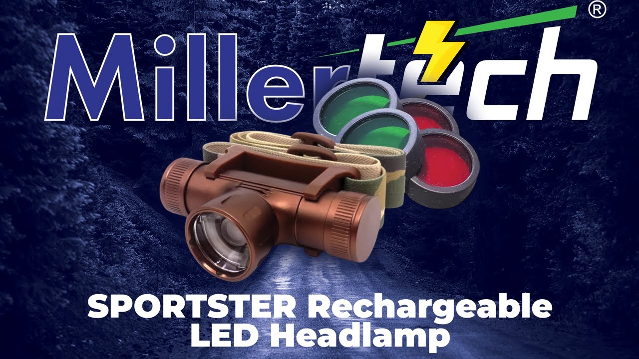 SPORTSTER Rechargeable Millertech LED Headlamp - YouTube