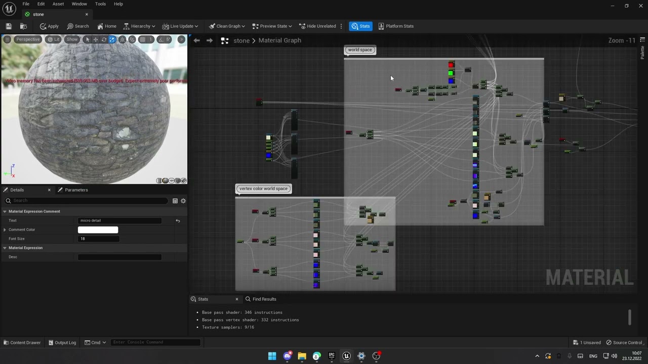 world space texture in ue 5
