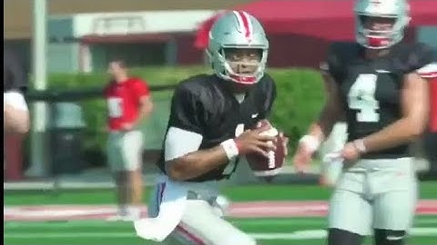 Justin Fields goes deep to Chris Olave effortlessly 👀🔥 Ohio State Training Camp 2019