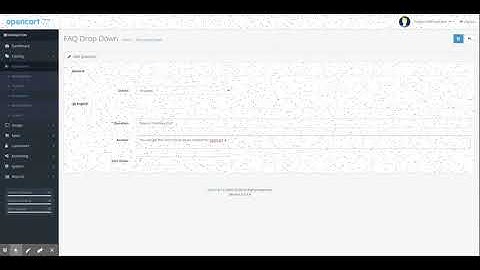 FAQ Drop Down module Opencart part 1