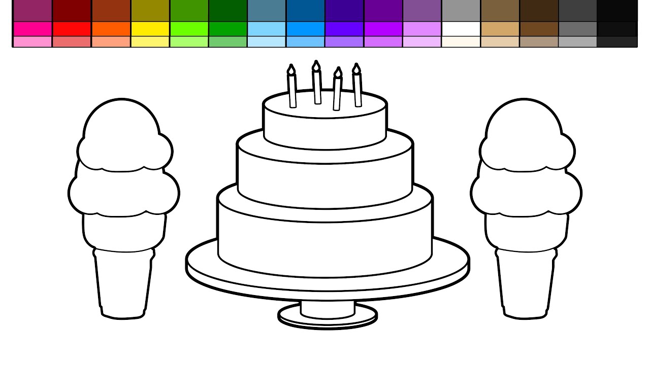 Download Learn Colors for Kids and Color this Double Ice Cream Cone ...