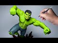 Hulk sculpture clay timelapse  kays clay  shorts