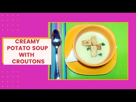 Video: Hoe Om Aartappelsop Met Kaas En Croutons Te Maak