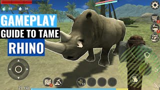 SURVIVOR ADVENTURE Survival Island Gameplay Walkthrough and Tame an Animal (RHINO) screenshot 4
