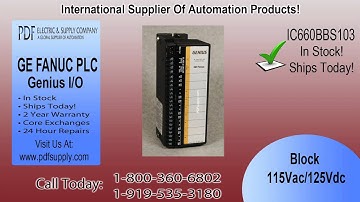 IC660BBS103 | GE Fanuc Genius I/O | In Stock! Call 800.360.6802