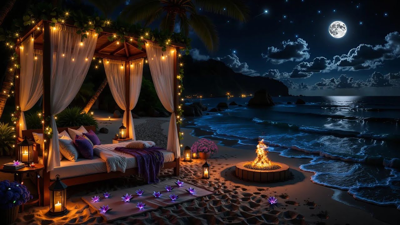 (Без Рекламы) Расслабляющие Ночные Звуки | Глубокий Сон И Успокоение Тревоги Под Звуки Океанских ...