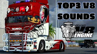 TOP 3 SOUND SCANIA V8 OPEN PIPE MODS ETS2 1.49