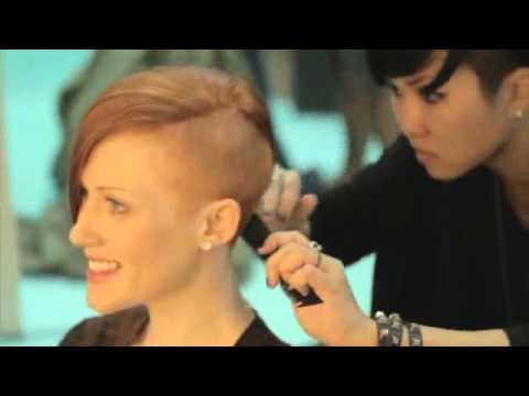 haircut on long hair to buzzed - YouTube