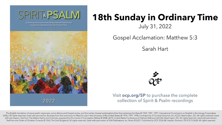 Spirit & Psalm - 18th Sunday in Ordinary Time, 2022 - Year C - Gospel Acc. - Hart