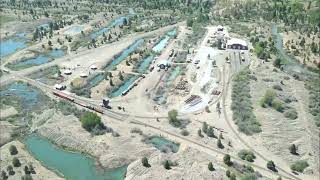 Flying over Sumpter Valley dredge tailings