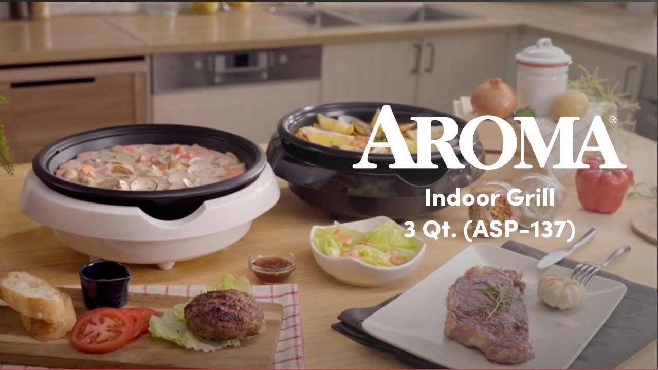 Aroma Grillet® 3in1 Indoor Grill [ASP137] YouTube