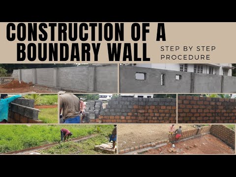 How to make a boundary wall | Step by step construction of a compound wall