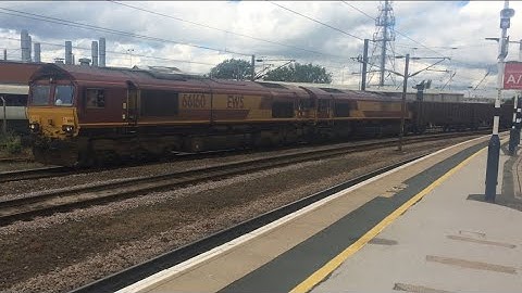 DB EWS 66160 & 66023 Haul MBA Megabox Wagons Through Doncaster 27/6/20