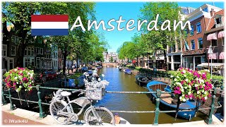 🇳🇱 Amsterdam Netherlands Walk  4K  🏙  Walking Tour 4K ☀️ 🇳🇱 (Sunny Day)