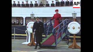 UK: ROYAL YACHT BRITANNIA RECEIVES LAST VISIT FROM ROYAL FAMILY