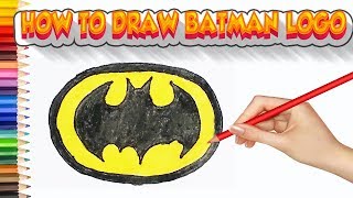 How To Draw a Batman Logo Easy | Batman Logo Drawing