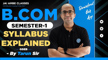 B.COM Semester-1 Syllabus Explained | Complete Guide for First Year Students