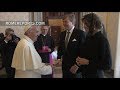 The king and queen of Holland visit the pope, and give him tulips for the Vatican Gardens