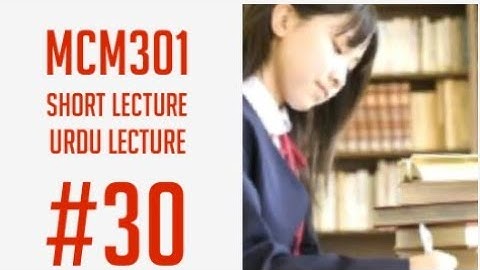 lecture no 30 | mcm301lecture no 30 |lecture short no 30 mcm301 | Lecture short mcm301| short Lectur